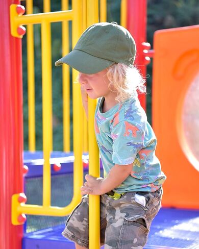 FURTALK Toddler Baseball Hat Kids Boys Girls Adjustable Washed Cotton Baseball Cap with Ponytail in Saudi Arabia