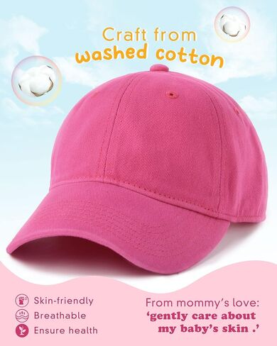 FURTALK Toddler Baseball Hat Kids Boys Girls Adjustable Washed Cotton Baseball Cap with Ponytail in Saudi Arabia