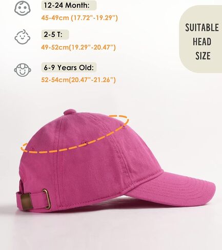 FURTALK Toddler Baseball Hat Kids Boys Girls Adjustable Washed Cotton Baseball Cap with Ponytail in Saudi Arabia