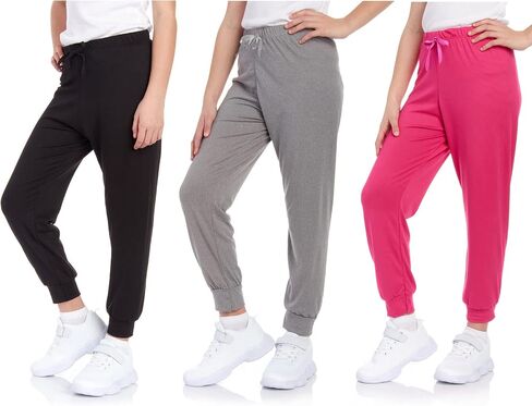 Sweet Hearts Girls' Sweatpants - Super Soft Athletic Performance Joggers: Made in USA (3 Pack) in Kuwait