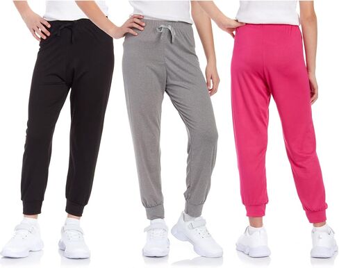 Sweet Hearts Girls' Sweatpants - Super Soft Athletic Performance Joggers: Made in USA (3 Pack) in Kuwait