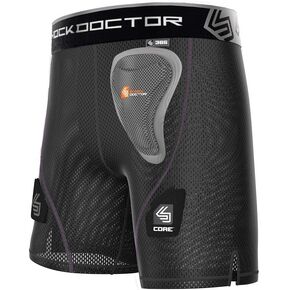 Shock Doctor Women Adult Loose Hockey Shorts with Pelvic Protector Cup Included