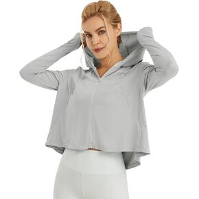 G4Free Womens UPF 50+ Sun Protection Cooling Hoodie Shirts Lightweight Quick Dry Long Sleeve Summer Zip Jacket