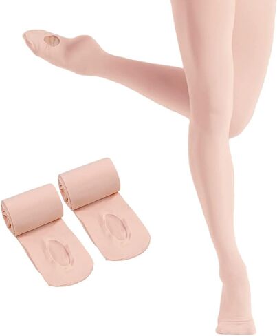 HETH Ballet Tights for Girls - Ultra Soft Dance Tights Convertible Pink Tight (Toddler/Kids) in Saudi Arabia