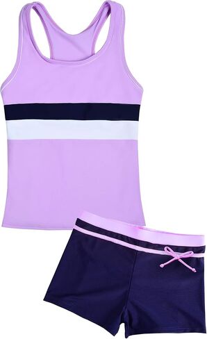 Uhnice Girls Swimsuit Two Piece Tankini Swimwear with Boyshort in Saudi Arabia