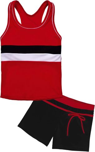 Uhnice Girls Swimsuit Two Piece Tankini Swimwear with Boyshort in Saudi Arabia