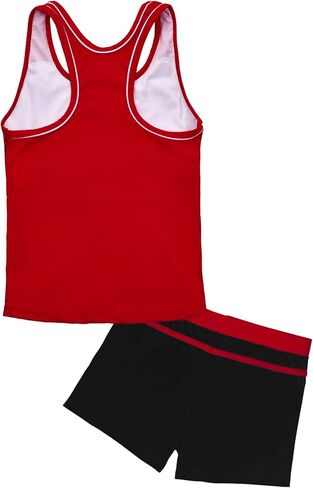 Uhnice Girls Swimsuit Two Piece Tankini Swimwear with Boyshort in Saudi Arabia