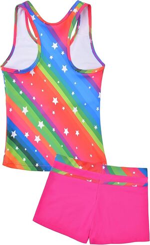Uhnice Girls Swimsuit Two Piece Tankini Swimwear with Boyshort in Saudi Arabia