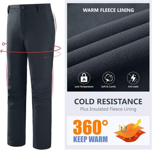 المرأة سراويل للتسلق صوف مبطن بناطيل تزلج شتاء دافئ مقاوم للماء معزول الثلوج السفر البضائع العمل سوفتشيل بنطلون in Kuwait