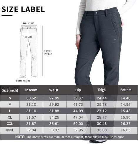 المرأة سراويل للتسلق صوف مبطن بناطيل تزلج شتاء دافئ مقاوم للماء معزول الثلوج السفر البضائع العمل سوفتشيل بنطلون in Kuwait