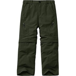 Kids' Cargo Pants, Boy's Casual Outdoor Quick Dry Waterproof Hiking Climbing Convertible Trousers
