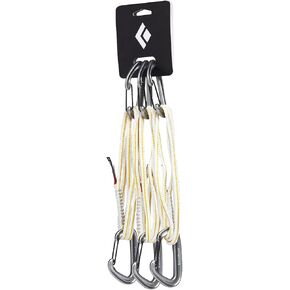 Black Diamond MiniWire Alpine Quickdraw 3 Pack, 60cm Dynex Sling | hot-forged construction, wiregate design resists gate flutter and freezing, for alpine, trad, sport, and multi-pitch climbing in Saudi Arabia