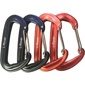 L-Rover Carabiner,12KN Lightweight Heavy Duty Carabiner Clips,Aluminium Wiregate Caribeaners for Hammocks,Camping, Key Chains, Outdoor and Gym etc,Hiking & Utility in Saudi Arabia
