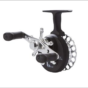 Eagle Claw In Line Ice Reel, Black/Red in Kuwait