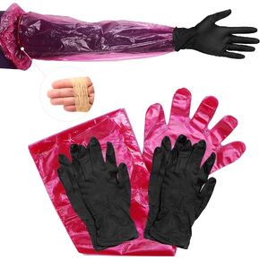 Plttott 36 Pairs Deer Gutting Cleaning Gloves/Field Dressing Gloves with Extra Long Field Dressing Gloves and Short Gut Mitten Combo Hunting Essentials Kit in Saudi Arabia