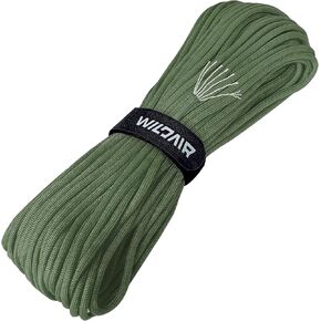 550lb Paracord Parachute Cord Lanyard Ropes Heavy-Duty Strong Rope-7 Triple Strands 100FT Outdoor Camping (Army Green)