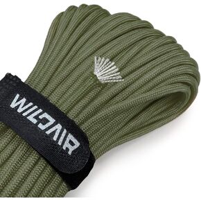 750lb Paracord Parachute Cord Lanyard Ropes U.S. Military Type IV-11 Triple Strands 100FT Outdoor Camping (Army Green)