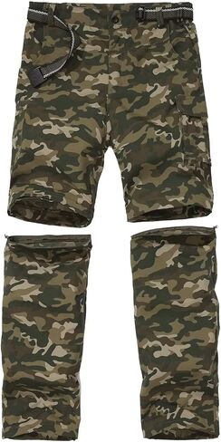 JOMLUN Boy’s Scout Pants Convertible Hiking Quick Dry Zip Off Pants Outdoor Climbing Casual Trouser Kids Youth Cargo Pants in Saudi Arabia