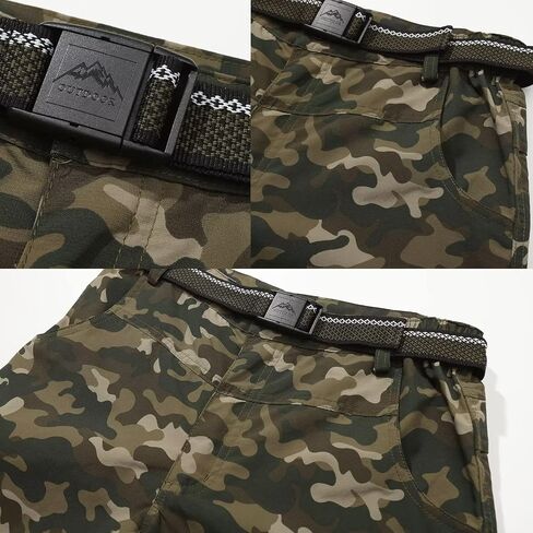 JOMLUN Boy’s Scout Pants Convertible Hiking Quick Dry Zip Off Pants Outdoor Climbing Casual Trouser Kids Youth Cargo Pants in Saudi Arabia