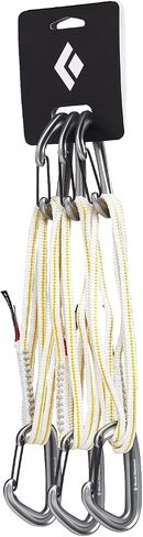 Black Diamond MiniWire Alpine Quickdraw 3 Pack, 60cm Dynex Sling | hot-forged construction, wiregate design resists gate flutter and freezing, for alpine, trad, sport, and multi-pitch climbing in Saudi Arabia