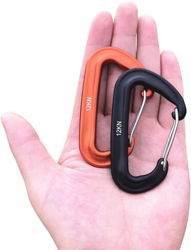 L-Rover Carabiner,12KN Lightweight Heavy Duty Carabiner Clips,Aluminium Wiregate Caribeaners for Hammocks,Camping, Key Chains, Outdoor and Gym etc,Hiking & Utility in Kuwait