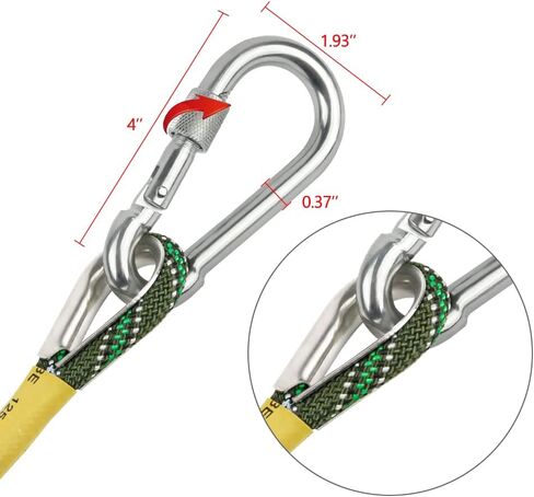 X XBEN Outdoor Climbing Rope 10M(32ft) 20M(64ft) 30M(96ft) 50M(160ft) 70M(230ft) 152M(500FT) 352M(1000FT) Static Rock Climbing Rope for Escape Rope Ice Climbing Equipment Fire Rescue Parachute in Kuwait