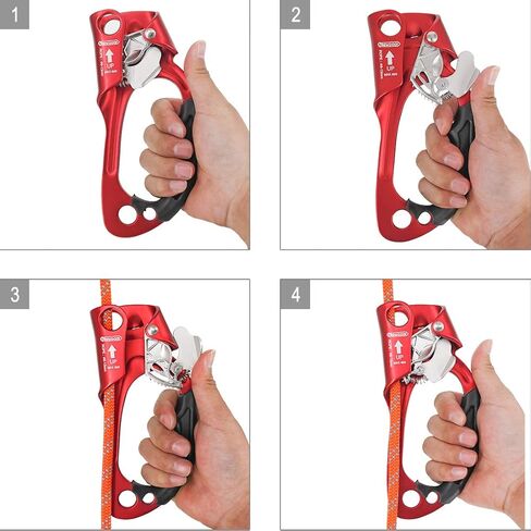 NewDoar UIAA & CE معتمد اليد الصاعد تسلق الصخور شجرة Arborist رابيلينج والعتاد معدات حبل المشبك لحبل 8 ~ 12 مللي متر in Saudi Arabia