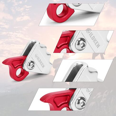WILDKEN Climbing Ascender Fall Protection Belay Device Climbing Rope Grab | Ascender for Rock Climbing Mountaineering Tree Arborist Expedition Caving Rescue Aerial Work in Kuwait