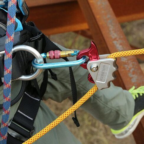 WILDKEN Climbing Ascender Fall Protection Belay Device Climbing Rope Grab | Ascender for Rock Climbing Mountaineering Tree Arborist Expedition Caving Rescue Aerial Work in Kuwait