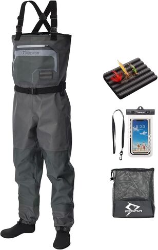 Piscifun Chest Wader, Stockingfoot Waterproof Fishing Wader for Men and Women, Breathable Polyester Lightweight Wader S-XXL in Saudi Arabia