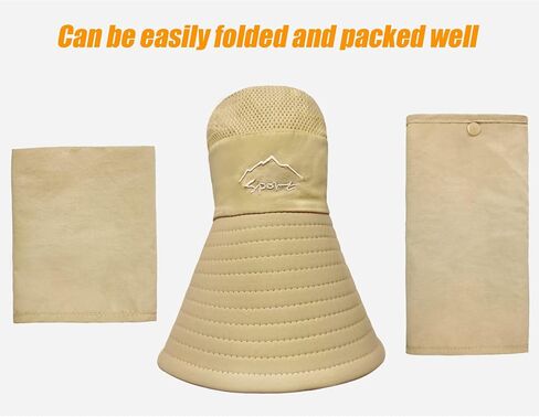 Fishing Hat for Men & Women, Sun Protection Hat with Face Cover & Neck Flap | Outdoor UV Protection Wide Brim Hat in Kuwait