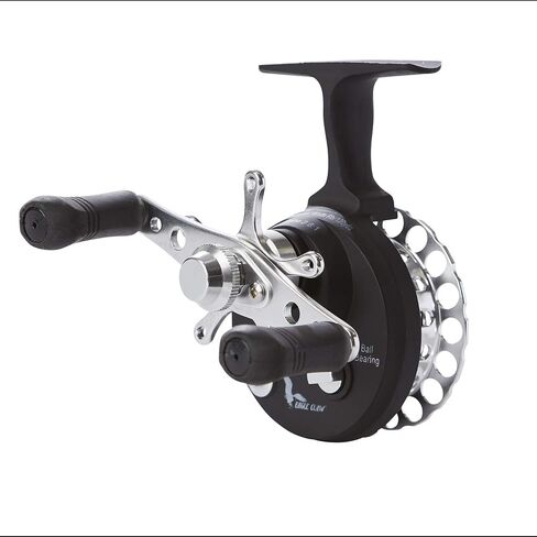 Eagle Claw In Line Ice Reel, Black/Red in Saudi Arabia