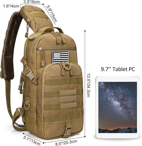 G4Free EDC حقيبة التكتيكية حقيبة الرافعة على ظهره رخوة الصدر الكتف حقيبة الاعتداء مستطيلة في الهواء الطلق Daypack in Kuwait