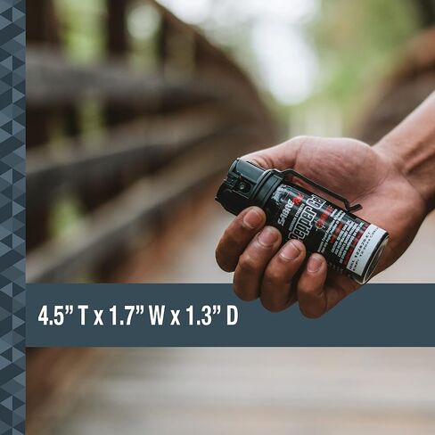 SABRE Crossfire Pepper Gel - 360° Spray for Defense at Any Angle, Maximum Strength Police-Grade OC Pepper Spray with UV Marking Dye, 20‑Foot Tactical Range, Fast Flip Top Safety, Belt Clip, 1.5 fl oz in Kuwait