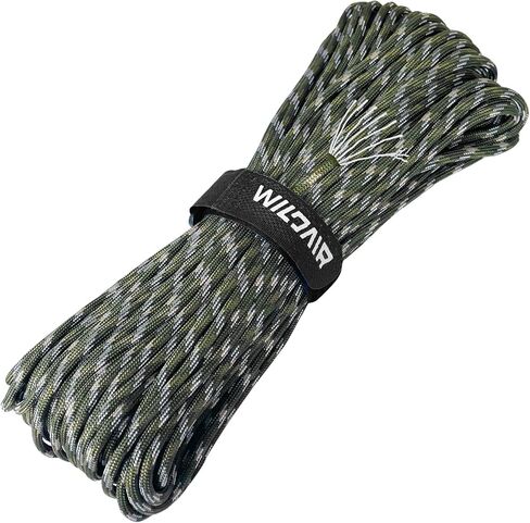 WILDAIR 550lb Paracord Parachute Cord Lanyard Ropes Heavy-Duty Strong Rope-7 Triple Strands 100FT Outdoor Camping (Forest Camo) in Kuwait
