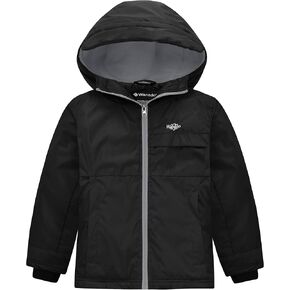 wantdo Boys Winter Coat Waterproof windbreaker Snow Ski Jacket Warm Thick Rain Jacket Kids Coats with Removable Hood