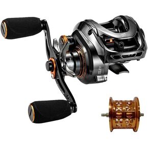 GKA200 Baitcasting Fishing Reel - 7.1:1/8.1:1 High-Speed Gear Ratio, 20LB Carbon Drag, 30Levels Magnet Braking System, Low Profile Design with Dual spools for Freshwater/Saltwater Fishing in Kuwait