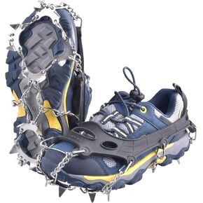 TRIWONDER Ice Grips Anti-Slip Shoe/Boot Ice Traction Slip-on 10/18/24 Teeth Snow Ice Spikes Crampons Cleats Stretch Footwear Traction in Saudi Arabia