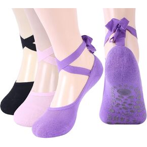 Ristake Yoga Socks for Women, Non-Slip Grip Socks for Pilates, Pure Barre, Dance, Barefoot Workouts, 3/6 Pairs in Saudi Arabia