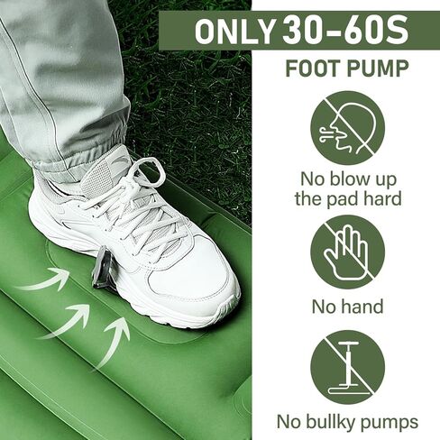 وسادة نوم للتخييم من يوزونك، وسادة تخييم سميكة للغاية مقاس 5 انش مع مضخة مدمجة، وسادة مرتبة للتخييم خفيفة الوزن للغاية ذاتية النفخ، مراتب هوائية لحقيبة الظهر والمشي لمسافات طويلة والسفر والخيمة in Kuwait