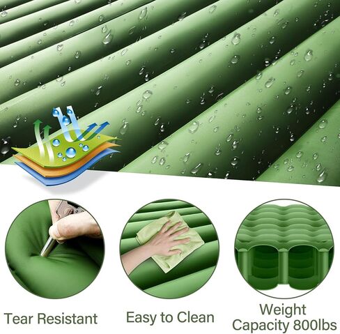 وسادة نوم للتخييم من يوزونك، وسادة تخييم سميكة للغاية مقاس 5 انش مع مضخة مدمجة، وسادة مرتبة للتخييم خفيفة الوزن للغاية ذاتية النفخ، مراتب هوائية لحقيبة الظهر والمشي لمسافات طويلة والسفر والخيمة in Kuwait