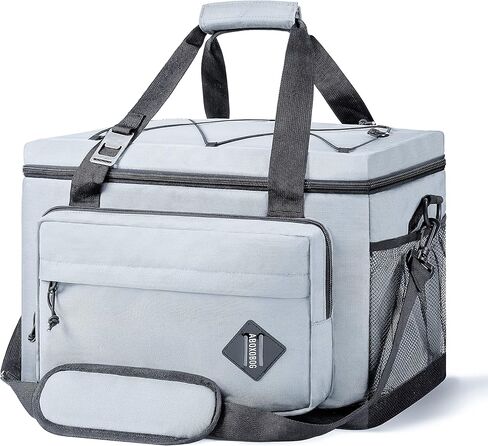 حقيبة تبريد ناعمة، حقيبة تبريد الغداء للعمل والمدرسة والنزهة والشاطئ، حقيبة تبريد جانبية معزولة مانعة للتسرب مع حزام كتف قابل للتعديل للأطفال/الكبار in Kuwait