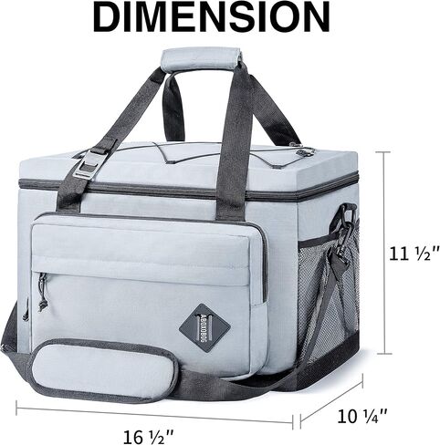 حقيبة تبريد ناعمة، حقيبة تبريد الغداء للعمل والمدرسة والنزهة والشاطئ، حقيبة تبريد جانبية معزولة مانعة للتسرب مع حزام كتف قابل للتعديل للأطفال/الكبار in Kuwait