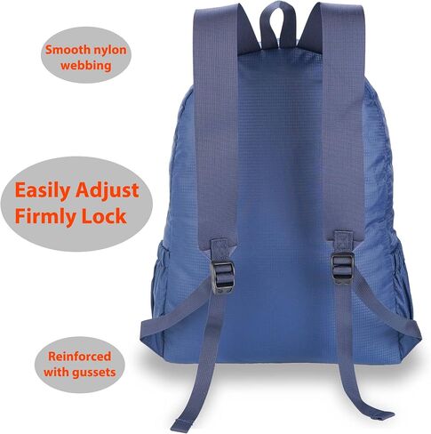 BRONCO MIHK Lightweight Packable Backpack 20L Hiking Daypack Nylon Backpacks for Women (Blue) in Saudi Arabia