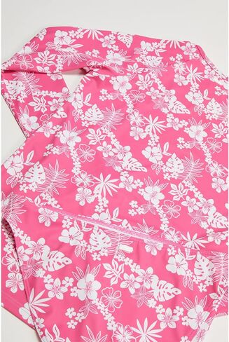 Roxy Girl's Aloha Spirit Long Sleeve Rashguard Set (Big Kids) Shocking Pink Hello Aloha SM (8 Big Kid) in Saudi Arabia