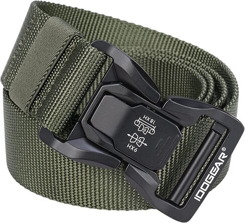IDOGEAR Tactical Belt with Magnetic Quick-Release Buckle Military Style 1.5" Nylon Belt Loop and Hook Tail Fixation in Kuwait