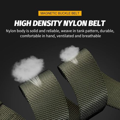 IDOGEAR Tactical Belt with Magnetic Quick-Release Buckle Military Style 1.5" Nylon Belt Loop and Hook Tail Fixation in Kuwait