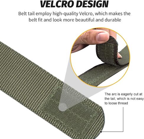 IDOGEAR Tactical Belt with Magnetic Quick-Release Buckle Military Style 1.5" Nylon Belt Loop and Hook Tail Fixation in Kuwait