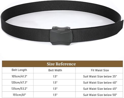 أحزمة Beltroad التكتيكية للرجال من النايلون الأسود للعمل وحزام كاجوال عسكري سريع الفك بإبزيم حزام المشي لمسافات طويلة in Kuwait