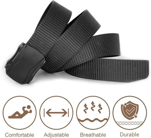 أحزمة Beltroad التكتيكية للرجال من النايلون الأسود للعمل وحزام كاجوال عسكري سريع الفك بإبزيم حزام المشي لمسافات طويلة in Kuwait